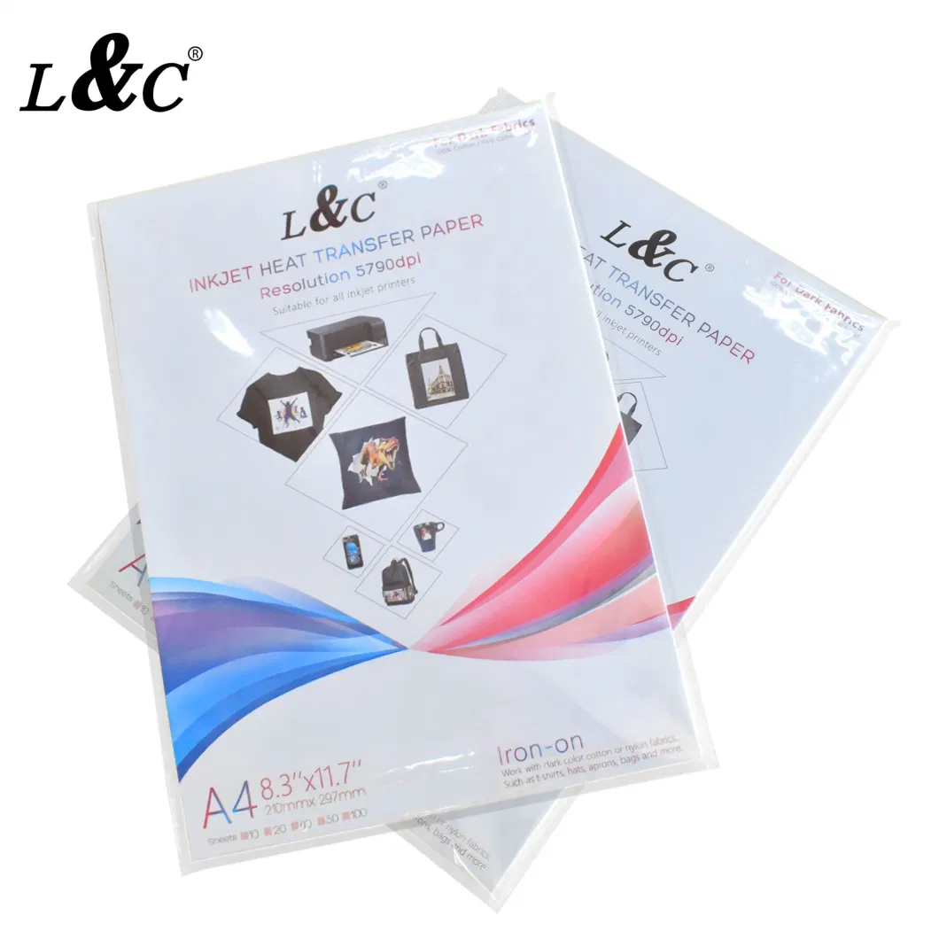 L&C Tshirt Heat Transfer Paper Transfer Paper 8X11 T Shirt Print Transfer Paper for Inkjet Printer